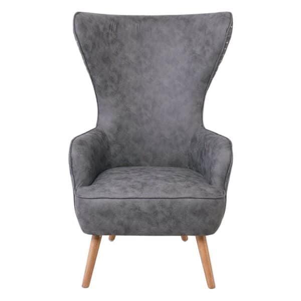 DOVELA Πολυθρόνα - Μπερζέρα Ύφασμα Γκρι 77x82x120cm - Image 9