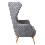 DOVELA Πολυθρόνα - Μπερζέρα Ύφασμα Γκρι 77x82x120cm - Image 10