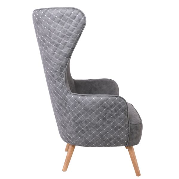 DOVELA Πολυθρόνα - Μπερζέρα Ύφασμα Γκρι 77x82x120cm - Image 10