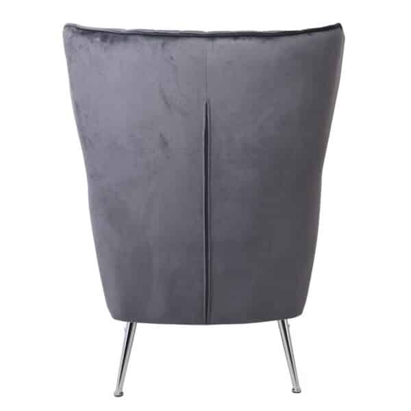 CROMA Πολυθρόνα - Μπερζέρα Σαλονιού - Καθιστικού, Ύφασμα Γκρι Velure 76x80x104cm - Image 11