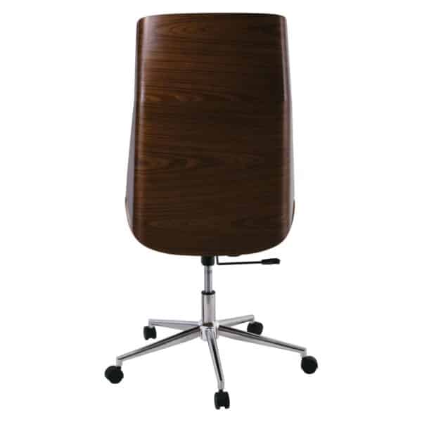 BF9850 Πολυθρόνα Γραφείου Διευθυντή, Μέταλλο Χρώμιο Καρυδί - Pu Μαύρο 65x66x112/120cm - Image 11