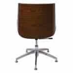 BF9860V Πολυθρόνα Επισκέπτη Μέταλλο Χρώμιο Καρυδί - Pu Μαύρο 65x66x82/90cm - Image 10