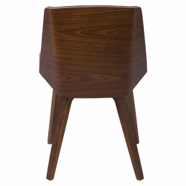 NUMAN Καρέκλα Τραπεζαρίας Καρυδί, PU Μαύρο 52x53x80cm - Image 11