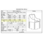 SALSA Πολυθρόνα Στοιβαζόμενη, Αλουμίνιο Βαφή Μαύρο,Wicker Φυσικό, Μαξιλάρι Γκρι 57x63x74cm - Image 14