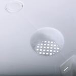 FREDDO Τραπεζάκι Βοηθητικό - Ξαπλώστρας, Στοιβαζόμενο, PP Άσπρο, Ποτηροθήκες+Ομπρελοθήκη 44x44x38cm - Image 8