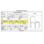 TEX Καρέκλα Τραπεζαρίας Κουζίνας, Μέταλλο Βαφή Μαύρο, Linen PU Ανθρακί 47x60x90cm - Image 12