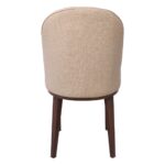 ΤΕΧ Καρέκλα Τραπεζαρίας Κουζίνας, Μέταλλο Βαφή Καρυδί, Linen PU Μπεζ 47x60x90cm - Image 11