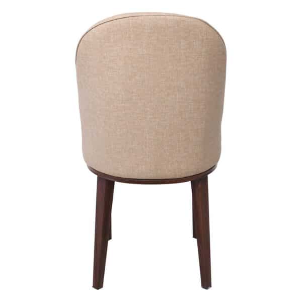ΤΕΧ Καρέκλα Τραπεζαρίας Κουζίνας, Μέταλλο Βαφή Καρυδί, Linen PU Μπεζ 47x60x90cm - Image 11