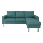 REVERSE Καναπές Σαλονιού Καθιστικού, Γωνία Αναστρέψιμος Ύφασμα Petrol 197x131x74cm H.86cm - Image 9