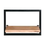 LIZARD Frame Ράφι Μέταλλο Βαφή Μαύρο, Ξύλο Ακακία Φυσικό 50x25x35cm - Image 6