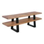 LIZARD Έπιπλο TV Μέταλλο Βαφή Μαύρο, Ξύλο Ακακία Φυσικό 140x40x50cm - Image 6