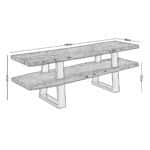 LIZARD Έπιπλο TV Μέταλλο Βαφή Μαύρο, Ξύλο Ακακία Φυσικό 140x40x50cm - Image 7