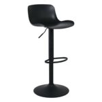 MOSS Σκαμπό BAR με Πλάτη, Μέταλλο Βαφή Μαύρο, PP Μαύρο, Ρύθμιση Ύψους, Περιστρεφόμενο 44x45x58/81-79/102cm - Image 8