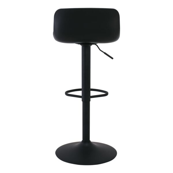 MOSS Σκαμπό BAR με Πλάτη, Μέταλλο Βαφή Μαύρο, PP Μαύρο, Ρύθμιση Ύψους, Περιστρεφόμενο 44x45x58/81-79/102cm - Image 11