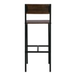 STAB Σκαμπό BAR με Πλάτη, Μέταλλο Βαφή Ανθρακί, Κάθισμα Απόχρωση Antique Brown 39x42x75/103cm - Image 13