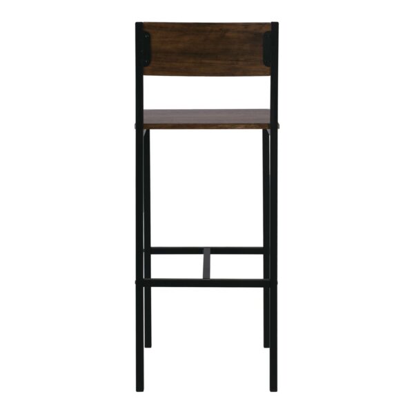 STAB Σκαμπό BAR με Πλάτη, Μέταλλο Βαφή Ανθρακί, Κάθισμα Απόχρωση Antique Brown 39x42x75/103cm - Image 13