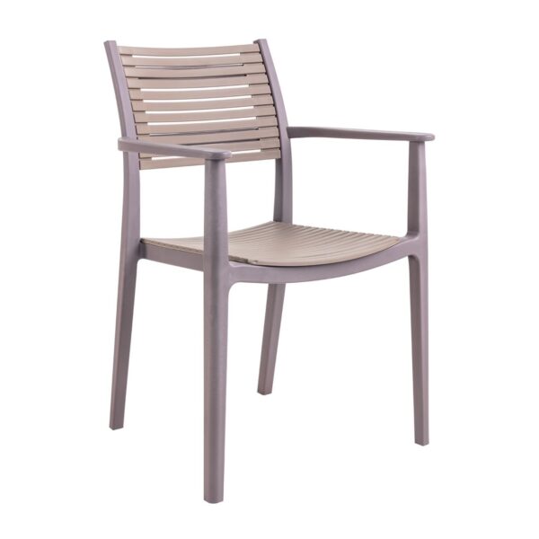 AKRON Πολυθρόνα PP-UV Sand Beige - Tortora 60x55x85cm - Image 9