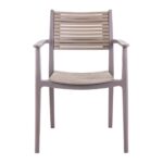 AKRON Πολυθρόνα PP-UV Sand Beige - Tortora 60x55x85cm - Image 10