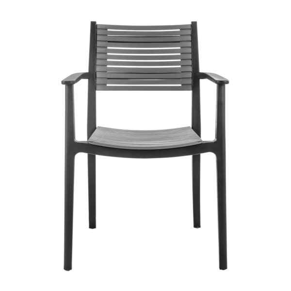 AKRON Πολυθρόνα PP-UV Μαύρο - Γκρι 60x55x85cm - Image 10