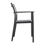 AKRON Πολυθρόνα PP-UV Μαύρο - Γκρι 60x55x85cm - Image 11