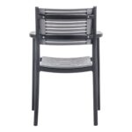 AKRON Πολυθρόνα PP-UV Μαύρο - Γκρι 60x55x85cm - Image 12