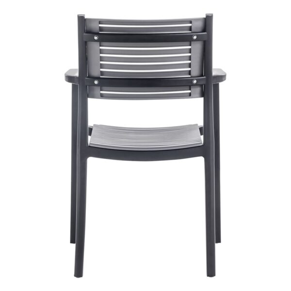 AKRON Πολυθρόνα PP-UV Μαύρο - Γκρι 60x55x85cm - Image 12