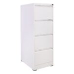 ΦΟΡΙΑΜΟΣ Αρχειοθέτησης Γραφείου 4 Συρτάρια, Μέταλλο Βαφή Άσπρο H.133 46x62x133cm - Image 5