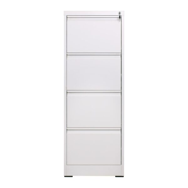 ΦΟΡΙΑΜΟΣ Αρχειοθέτησης Γραφείου 4 Συρτάρια, Μέταλλο Βαφή Άσπρο H.133 46x62x133cm - Image 6