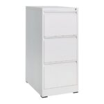 ΦΟΡΙΑΜΟΣ Αρχειοθέτησης Γραφείου 3 Συρτάρια, Μέταλλο Βαφή Άσπρο H.103 46x62x103cm - Image 5