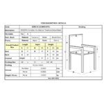 VEGERA Πολυθρόνα Dining Αλουμίνιο Βαφή Καρυδί Textilene Μαύρο, Στοιβαζόμενη 57x58x83cm - Image 12