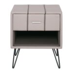 RIALTO Κομοδίνο Pu Μπεζ 48x41x56cm - Image 6