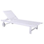 LUGANO Ξαπλώστρα Ξύλο Acacia, Απόχρωση Άσπρο 65x196x32cm - Image 5