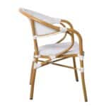 VEGERA Πολυθρόνα Dining Αλουμίνιο Βαφή Φυσικό Textilene Εκρού, Στοιβαζόμενη 57x58x83cm - Image 9