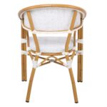 VEGERA Πολυθρόνα Dining Αλουμίνιο Βαφή Φυσικό Textilene Εκρού, Στοιβαζόμενη 57x58x83cm - Image 10