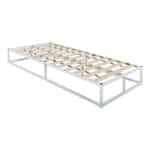 ΥΠΟΣΤΡΩΜΑ Μέταλλο Βαφή Άσπρο με Ξύλινες τάβλες 200x90x24 (Στρώμα 90x200)cm - Image 4