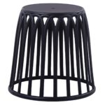 SABA Σκαμπό, Στοιβαζόμενο, PP-UV Μαύρο Φ46cm H.44cm ( Kάθισμα Φ33cm) - Image 5