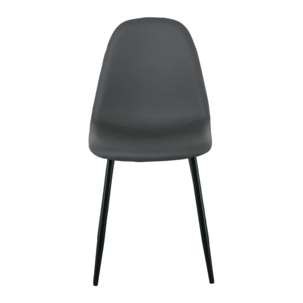 CELINA Καρέκλα Μέταλλο Βαφή Μαύρο, Pvc Γκρι 45x54x85cm - Image 9