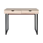 ΓΡΑΦΕΙΟ με 2 Συρτάρια Μέταλλο Βαφή Μαύρο - Maple 100x48x75cm - Image 7