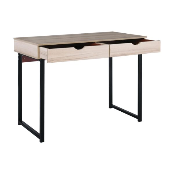 ΓΡΑΦΕΙΟ με 2 Συρτάρια Μέταλλο Βαφή Μαύρο - Maple 100x48x75cm - Image 8