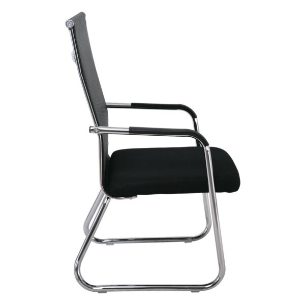 ALTA Πολυθρόνα Γραφείου Επισκέπτη Χρώμιο, Mesh Μαύρο 54x64x100cm - Image 10