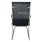 ALTA Πολυθρόνα Γραφείου Επισκέπτη Χρώμιο, Mesh Μαύρο 54x64x100cm - Image 11