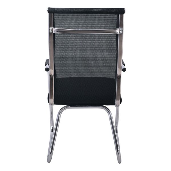 ALTA Πολυθρόνα Γραφείου Επισκέπτη Χρώμιο, Mesh Μαύρο 54x64x100cm - Image 11
