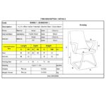 ALTA Πολυθρόνα Γραφείου Επισκέπτη Χρώμιο, Mesh Μαύρο 54x64x100cm - Image 12