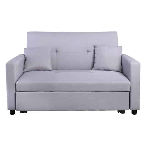 IMOLA Καναπές - Κρεβάτι Σαλονιού - Καθιστικού, 2Θέσιος Ύφασμα Ανοιχτό Γκρι 154x100x93(Κρεβ130x190x44)cm - Image 10