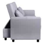 IMOLA Καναπές - Κρεβάτι Σαλονιού - Καθιστικού, 2Θέσιος Ύφασμα Ανοιχτό Γκρι 154x100x93(Κρεβ130x190x44)cm - Image 11