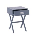 WICK Κομοδίνο Γκρι Λάκα MDF 40x40x55cm - Image 8