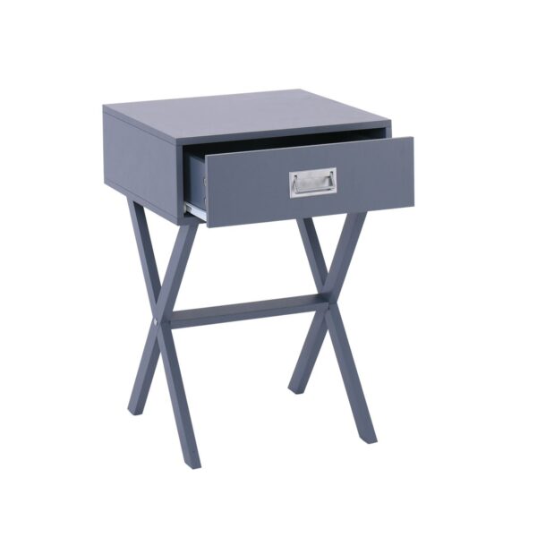 WICK Κομοδίνο Γκρι Λάκα MDF 40x40x55cm - Image 8