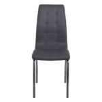 MELVA Καρέκλα Τραπεζαρίας - Κουζίνας, Μέταλλο Χρώμιο, PU Γκρι 42x60x102cm - Image 9