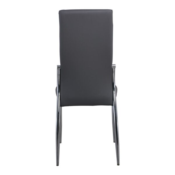 FRESH Καρέκλα Τραπεζαρίας Κουζίνας Μέταλλο Χρώμιο, Pu Γκρι 45x52x100cm - Image 11