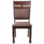 DEBBY Καρέκλα Τραπεζαρίας Σκούρο Καρυδί, Ύφασμα Σκούρο Καφέ 48x56x100cm - Image 9